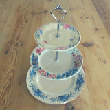 PINK & BLUE CAKE STAND #614